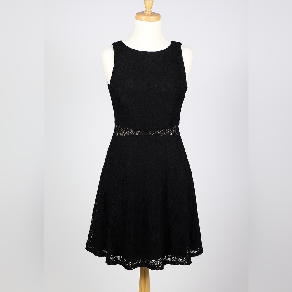 LRL Ralph Lauren Black Lace Sleeveless Dress Womens sz 12 Whimsigoth Goth NEW